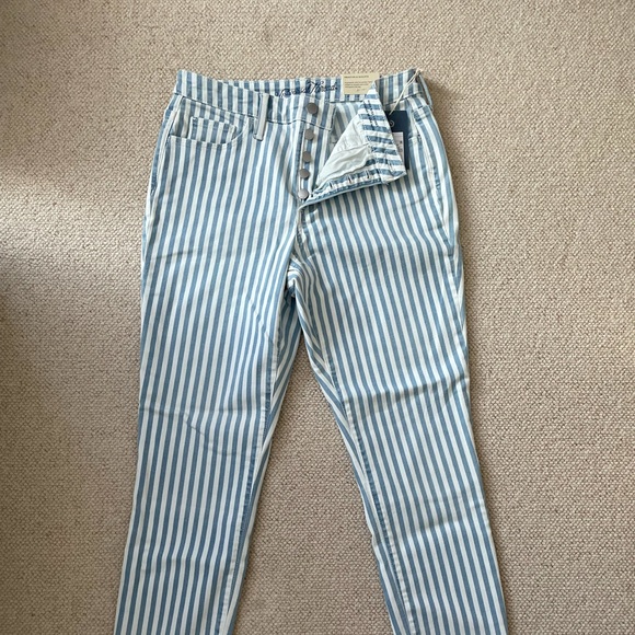 High Rise Skinny Engineered Striped Jeans - Picture 3 of 3